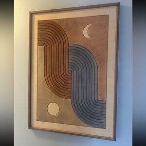 Framed wooden art